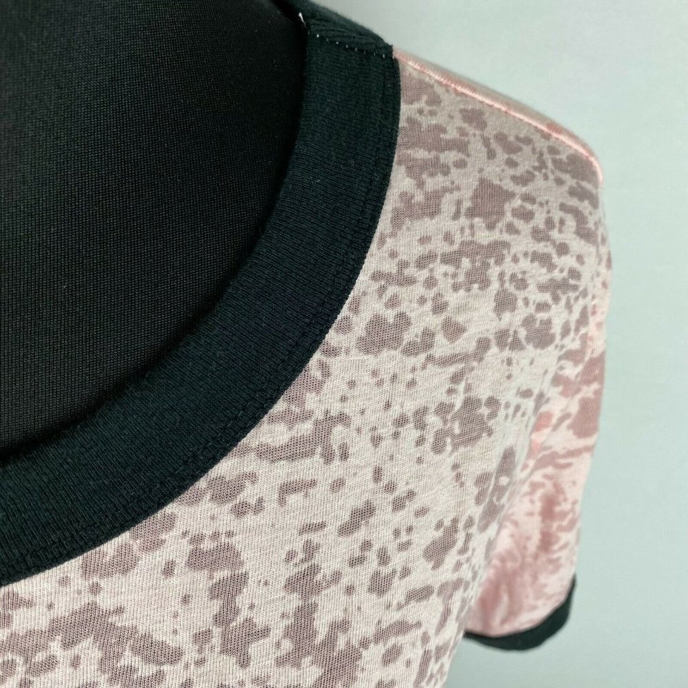 LuLaRoe Liv T S One Of A Kind Butterfly Burnout Ringer Tee - Picture 3 of 11